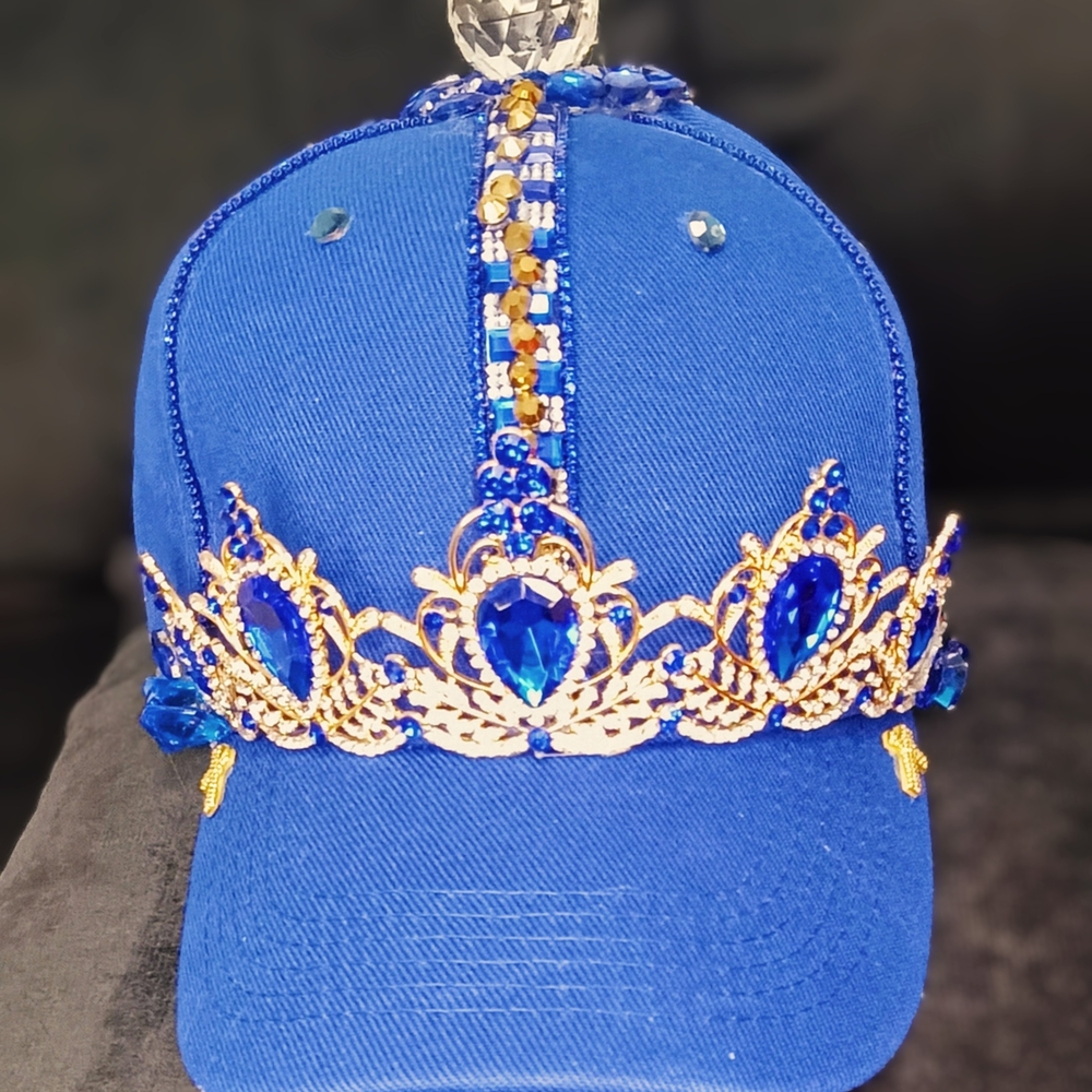 Royal Blue Embellished Cap